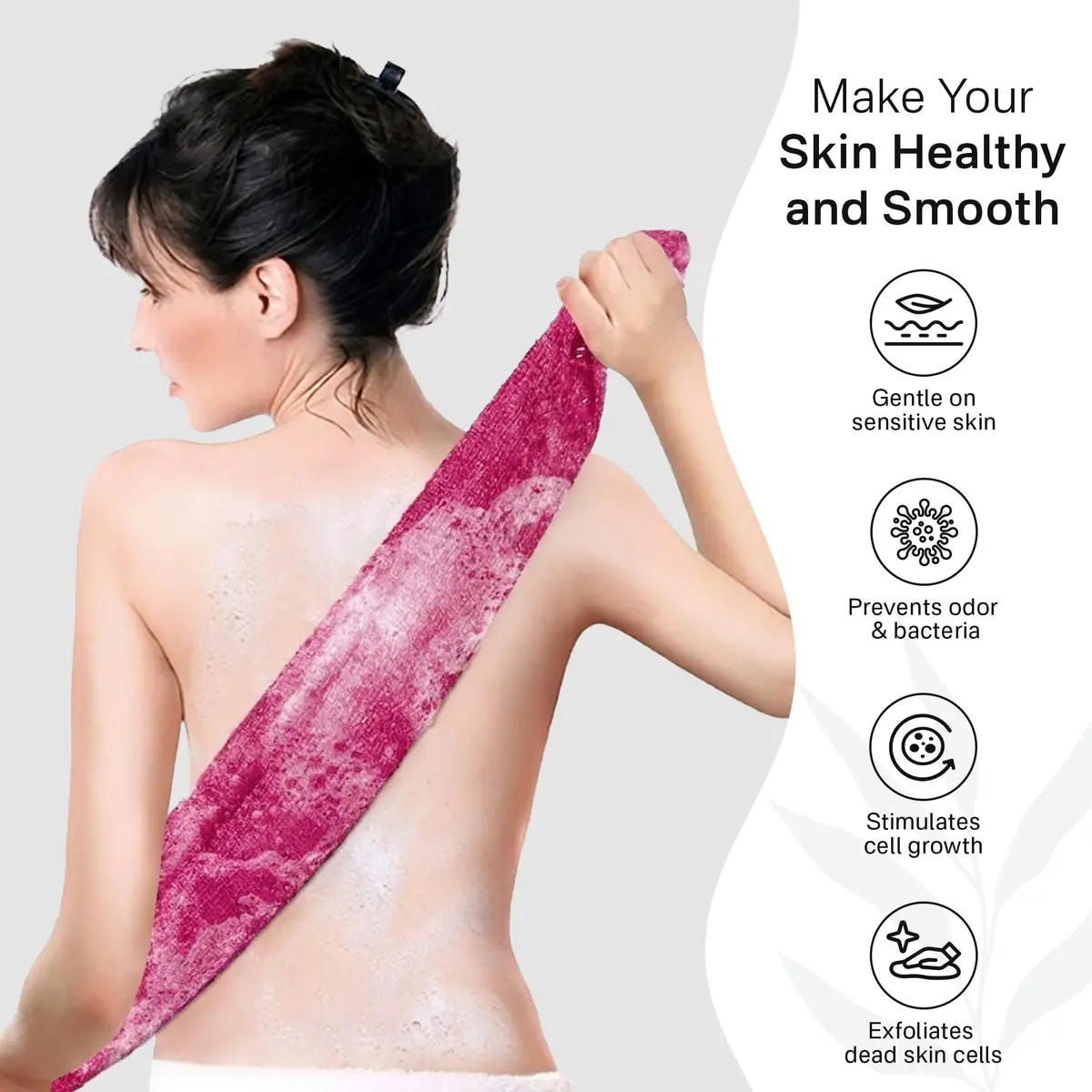Yiclick Exfoliating Washcloth Towel, Back Scrubber 1 Count (Pack of 2) | Effective Dead Skin Removal - view 6