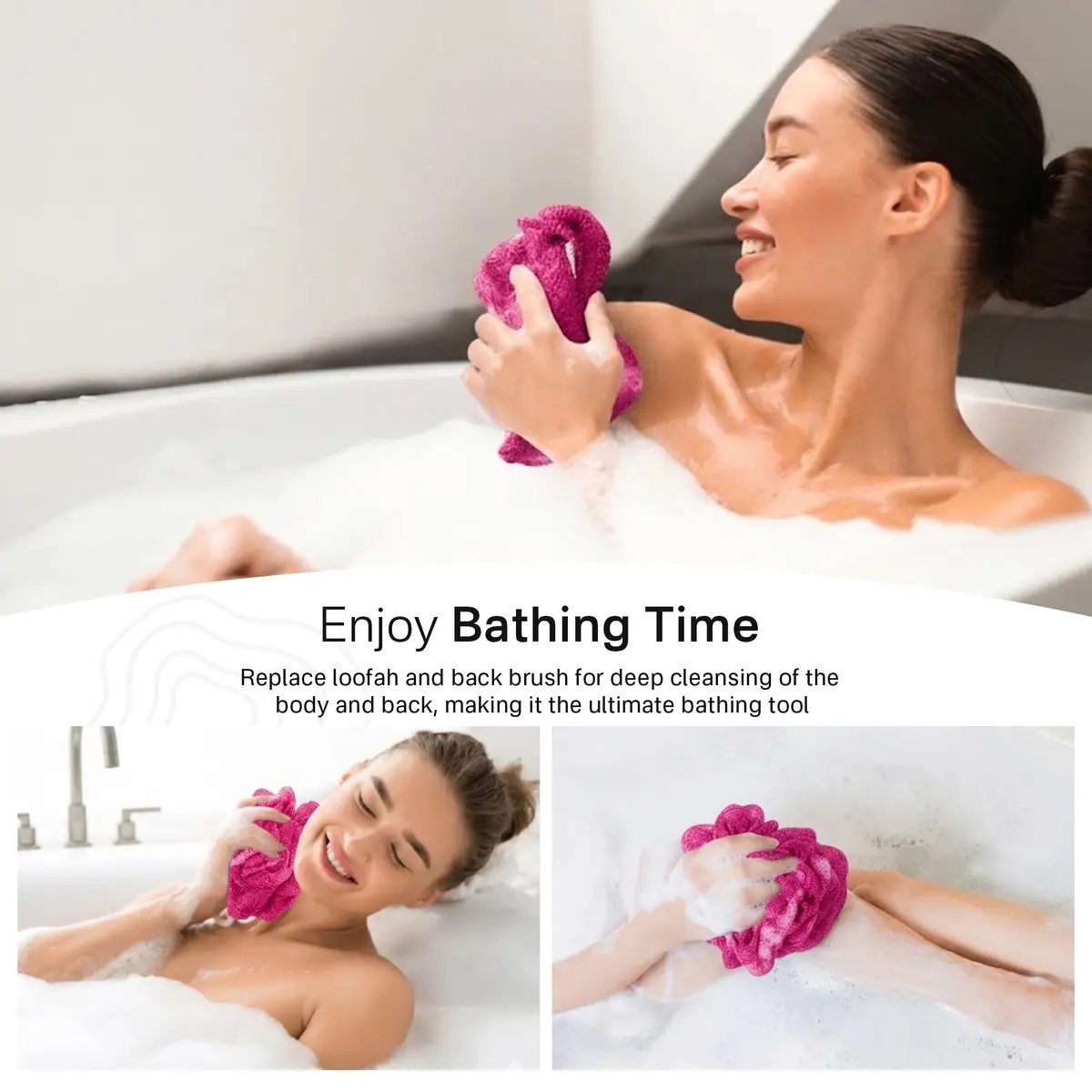 Yiclick Exfoliating Washcloth Towel, Back Scrubber 1 Count (Pack of 2) | Effective Dead Skin Removal - view 7