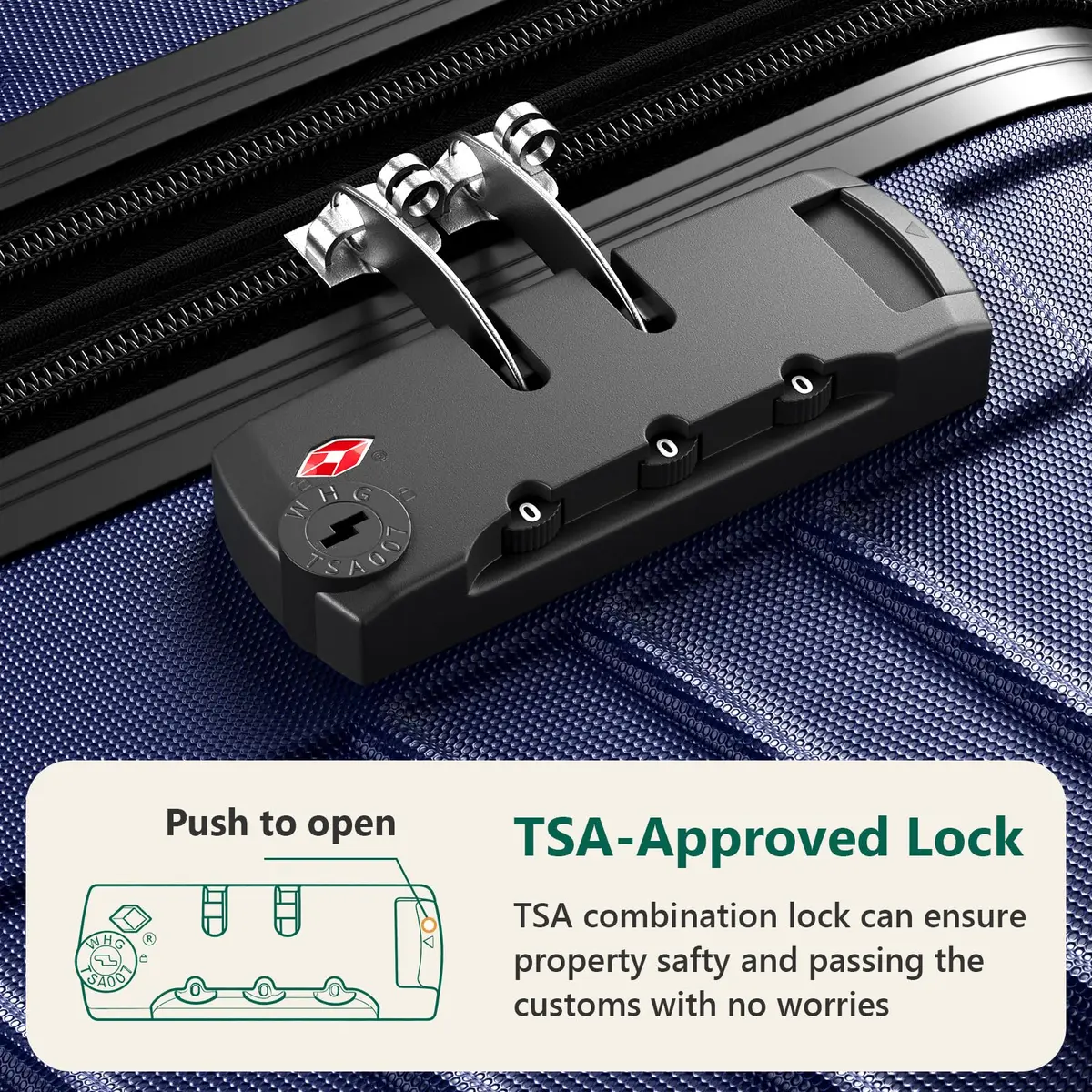 FurniEdge 20 Inch Carry On Luggage | Expandable Hard Shell, TSA Lock, 360° Spinner Wheels, Airline-Approved, Blue - view 4