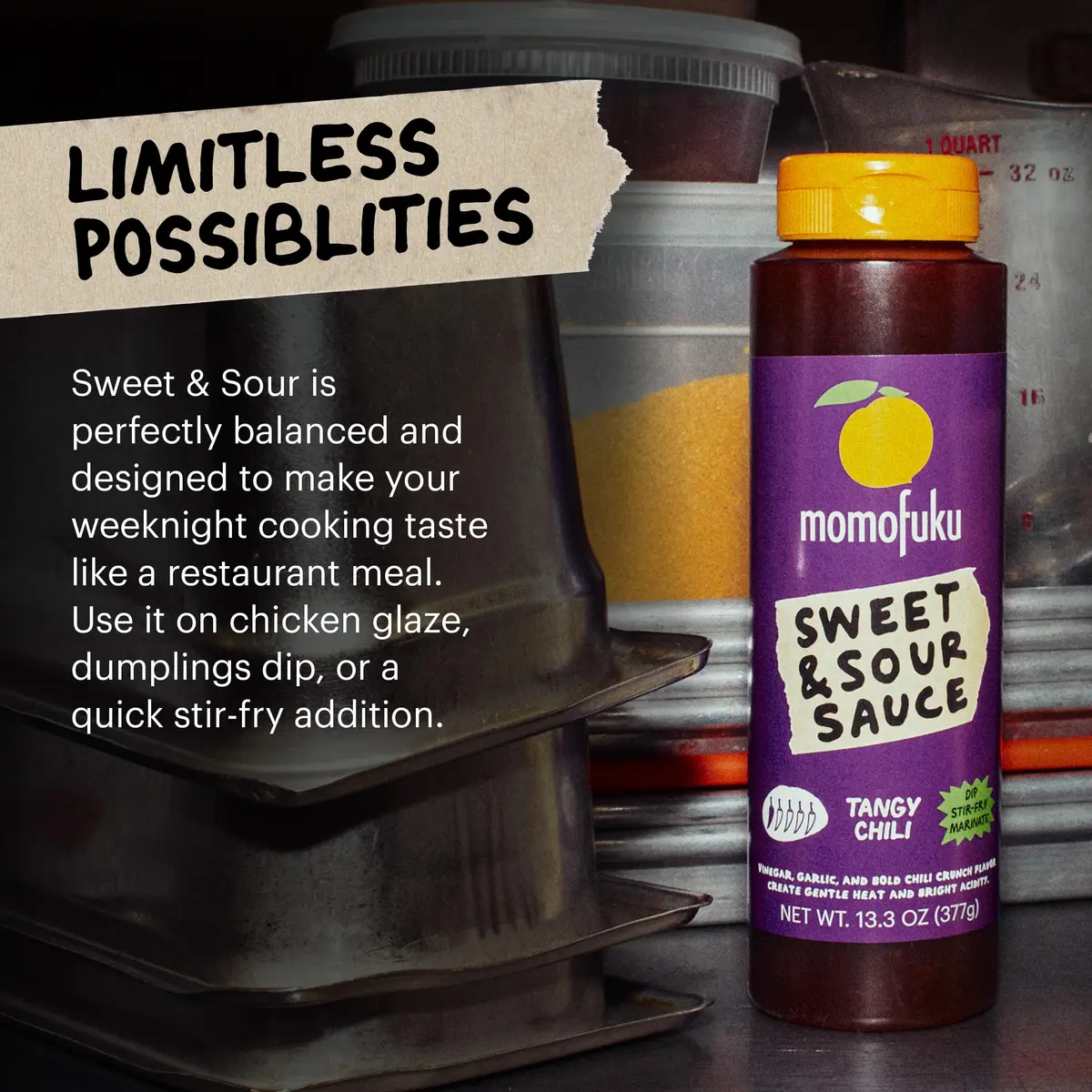Momofuku Sweet & Sour Sauce 13.3 oz | Balanced acidity with garlic & Chili Crunch - view 4
