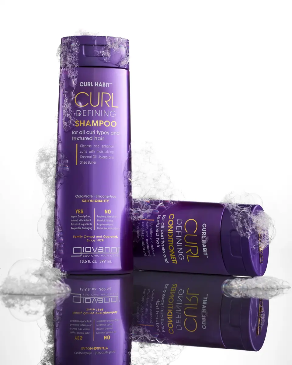 GIOVANNI Curl Habit Trio – Curly Hair Shampoo, Conditioner & Mousse, 11.33 Fl Oz (3 Pack) | Hydrates & Defines - view 2