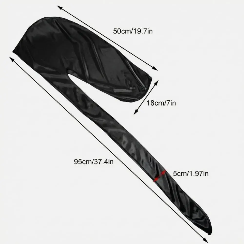 COCOSILK Silky Satin Durag Cap Black + White | Lightweight & Breathable Headwrap for Waves - view 3