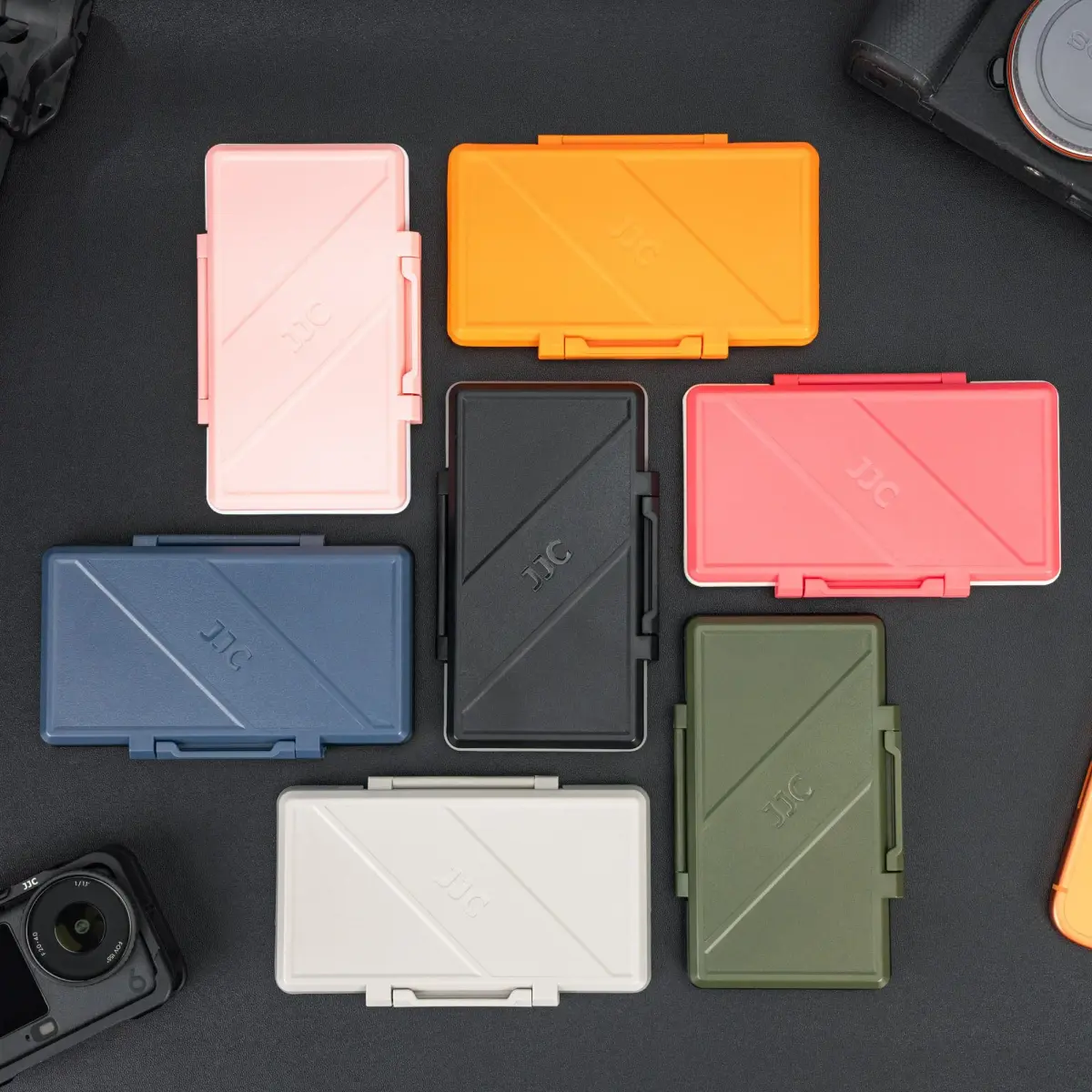 JJC Grey 36-Slot Memory Card Case | Water-Resistant & Anti-Shock for 12 SD + 24 Micro SD Cards - view 2