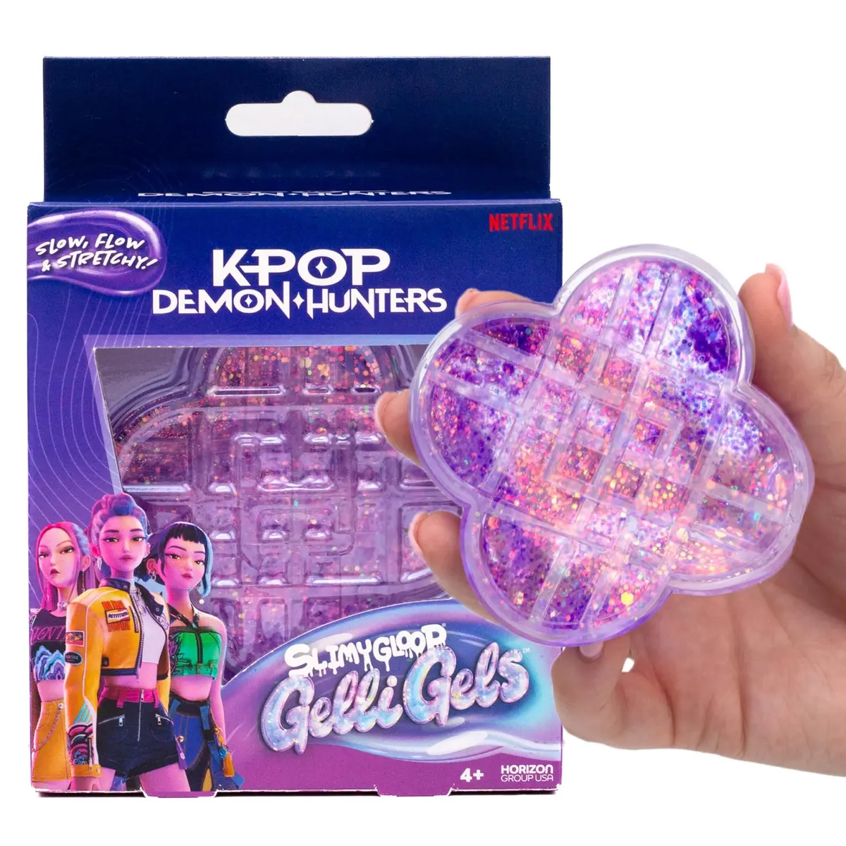 Horizon Group USA KPop Demon Hunters HUNTR/X Gelli Gels | Slow-Flow Glitter Squishy Sensory Toy for Kids & Teens - main product image