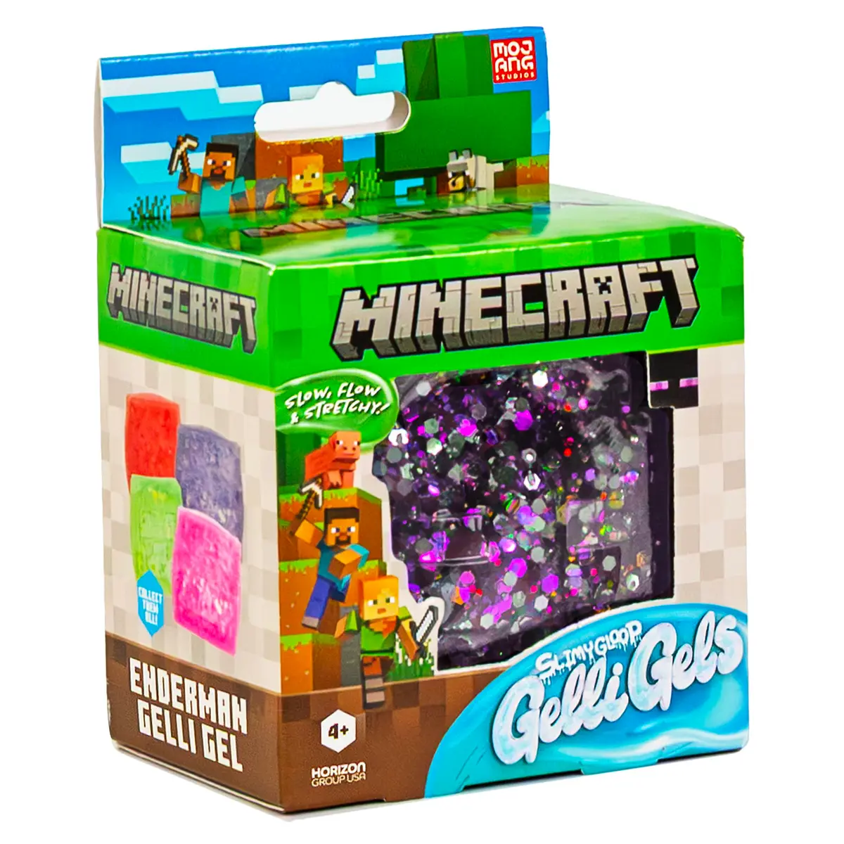 Horizon Group USA Minecraft SLIMYGLOOP Gelli Gel Enderman Purple Sensory Toy | Satisfying Slow-Flow Glitter Squish for Kids & Teens - view 8