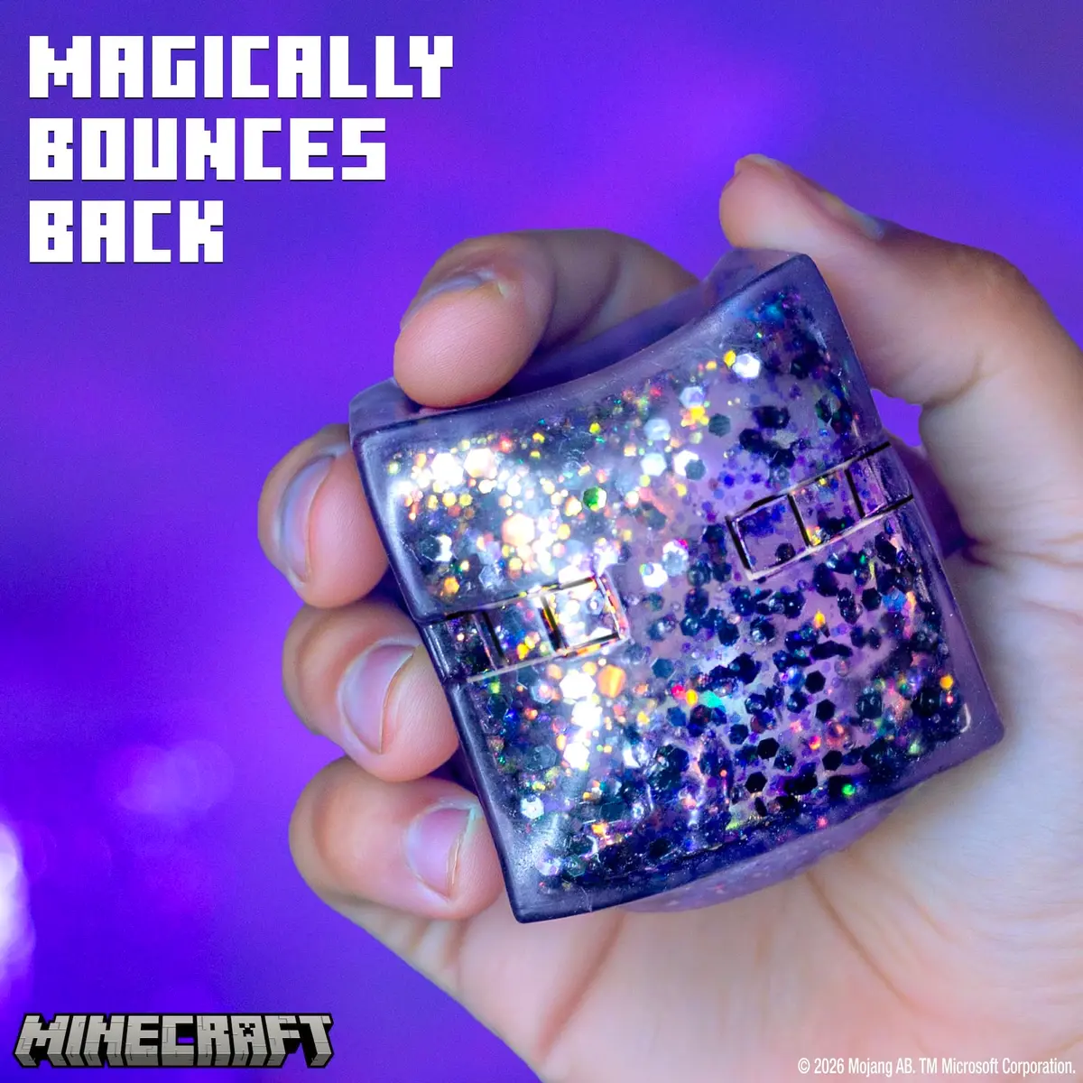 Horizon Group USA Minecraft SLIMYGLOOP Gelli Gel Enderman Purple Sensory Toy | Satisfying Slow-Flow Glitter Squish for Kids & Teens - view 4