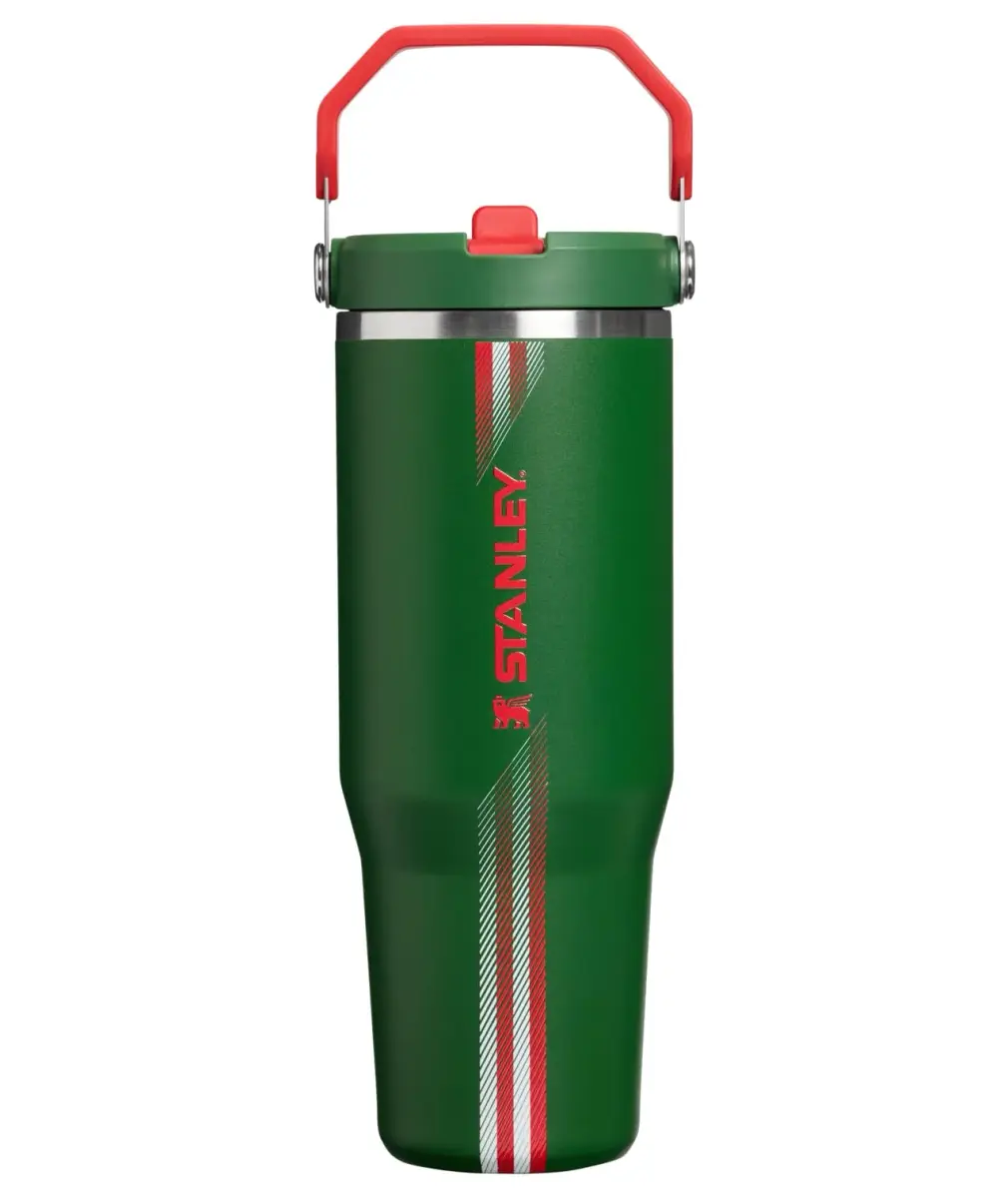 STANLEY IceFlow 2.0 Flip Straw Tumbler, 30 oz, Team Dark Green Red - main product image