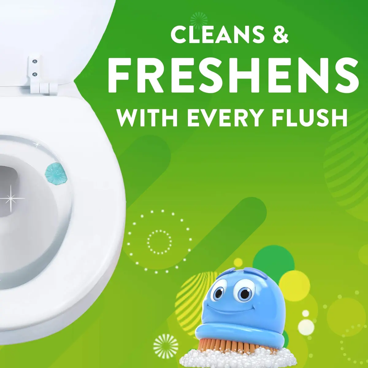 Scrubbing Bubbles Fresh Gel Toilet Bowl Cleaning Stamps Rainshower Scent 6 Stamps | Helps Keep Toilet Clean & Prevent Limescale - view 3