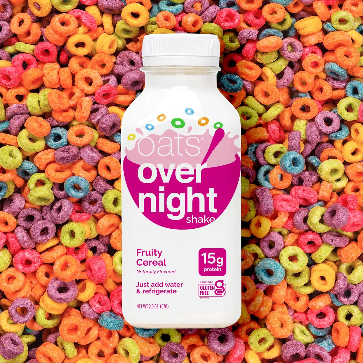 Oats Overnight Fruity Cereal High Protein Oatmeal Shake 2 oz | Ready-to-Drink Breakfast & Recovery - view 7