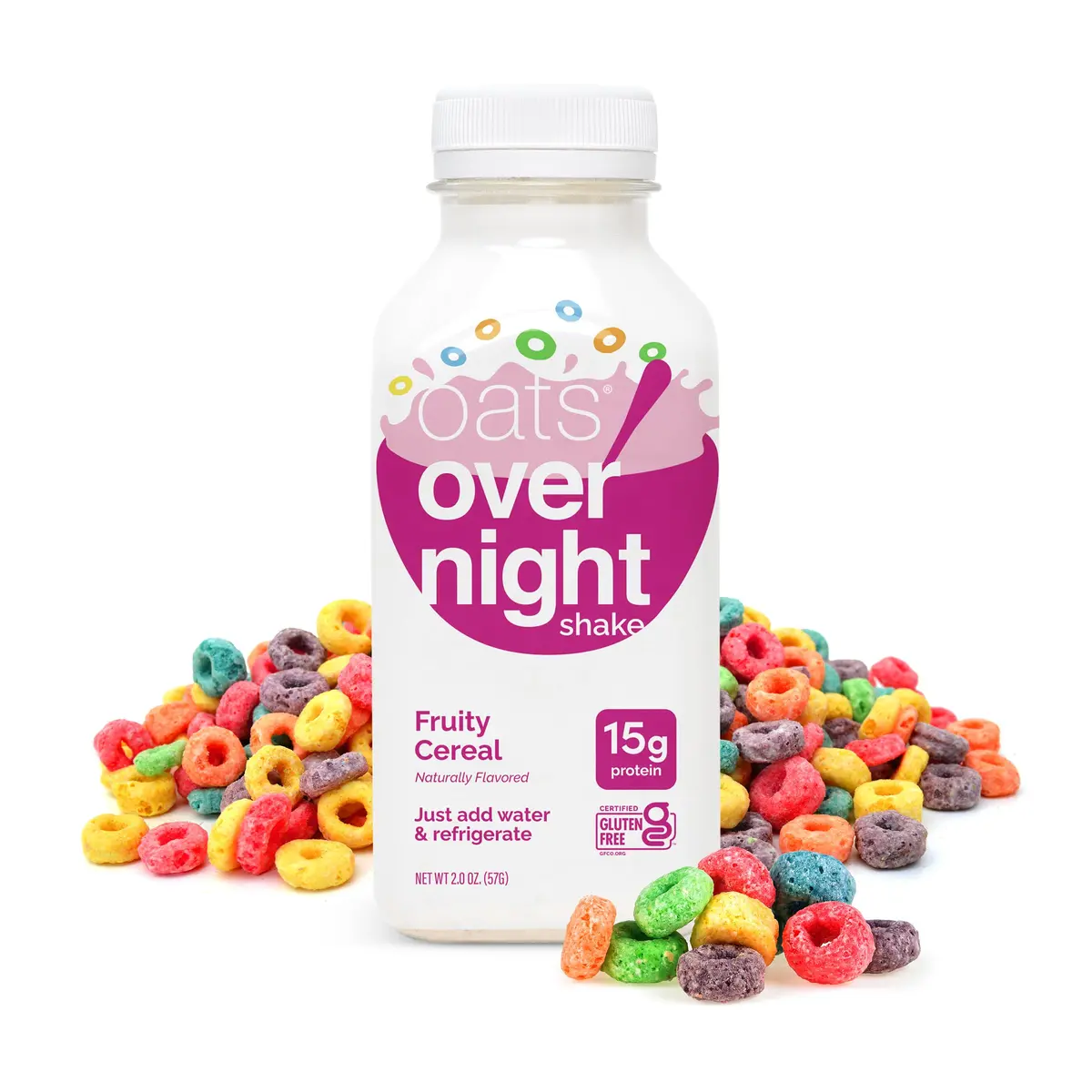Oats Overnight Fruity Cereal High Protein Oatmeal Shake 2 oz | Ready-to-Drink Breakfast & Recovery - view 8