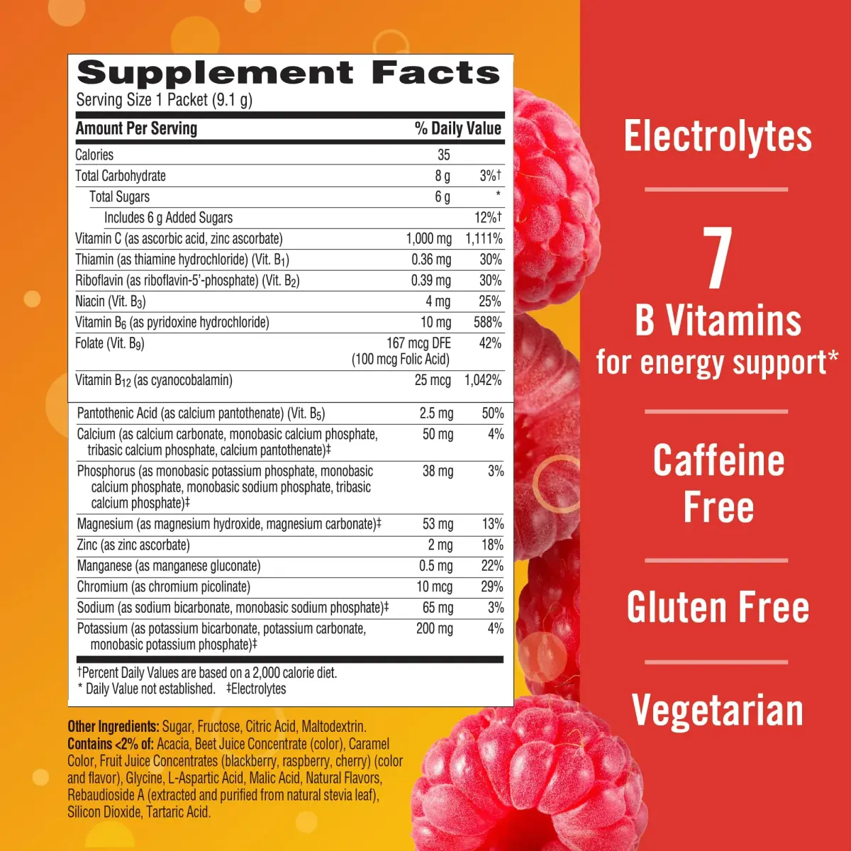 Emergen-C Raspberry 30 Packets Immune Support Powder | USA Import for Daily Wellness - view 7