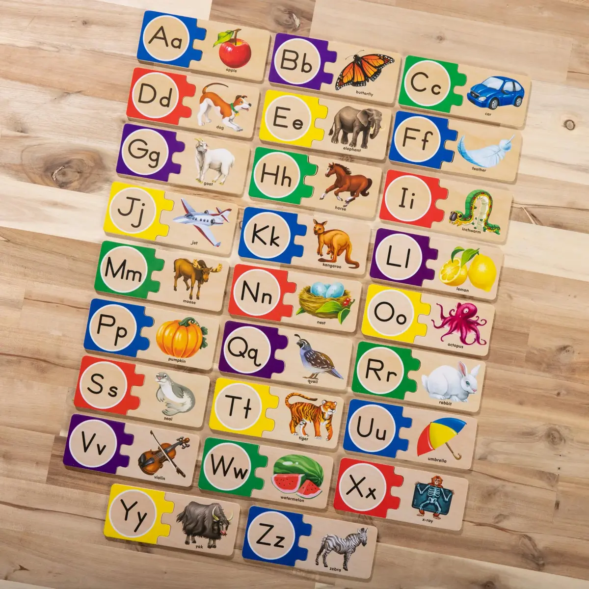 Melissa & Doug Self-Correcting Alphabet Wooden Puzzles with Storage Box (52 pcs x 6-Pack) | Educational ABC Puzzles for Kids Ages 4+ - view 8