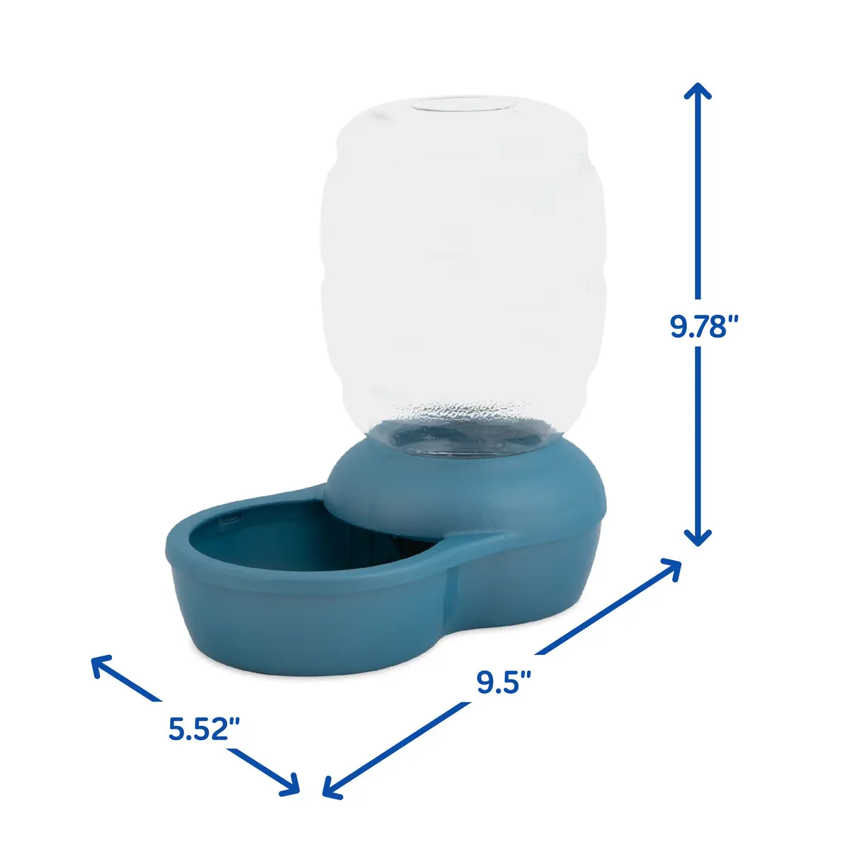 Petmate Replendish Gravity Waterer 0.5 Gallon (1.89 L) Blue Pack of 6 | Continuous Filtered Water Supply for Dogs and Cats - view 9
