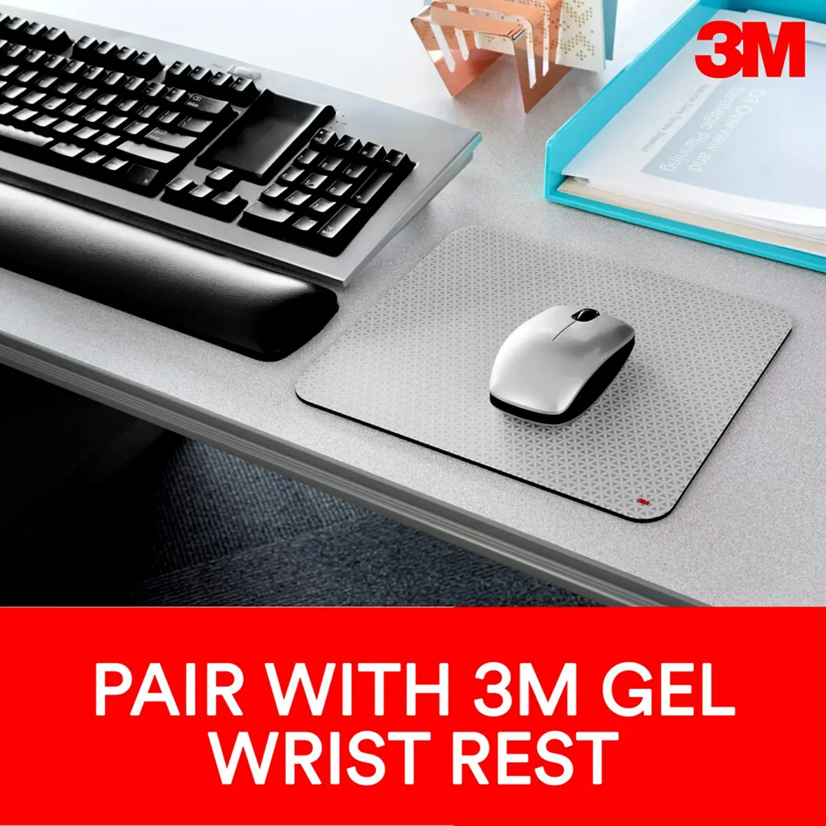 3M Precise Mouse Pad 21 cm x 23 cm (9 in x 8 in) | Enhances Optical Mouse Precision - view 6