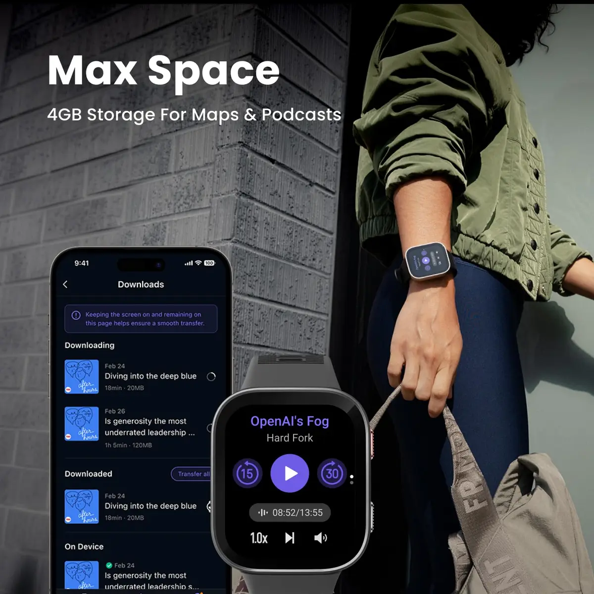 Amazfit Bip Max Smart Watch 2.07" AMOLED GPS iOS/Android | 20-Day Battery - view 5