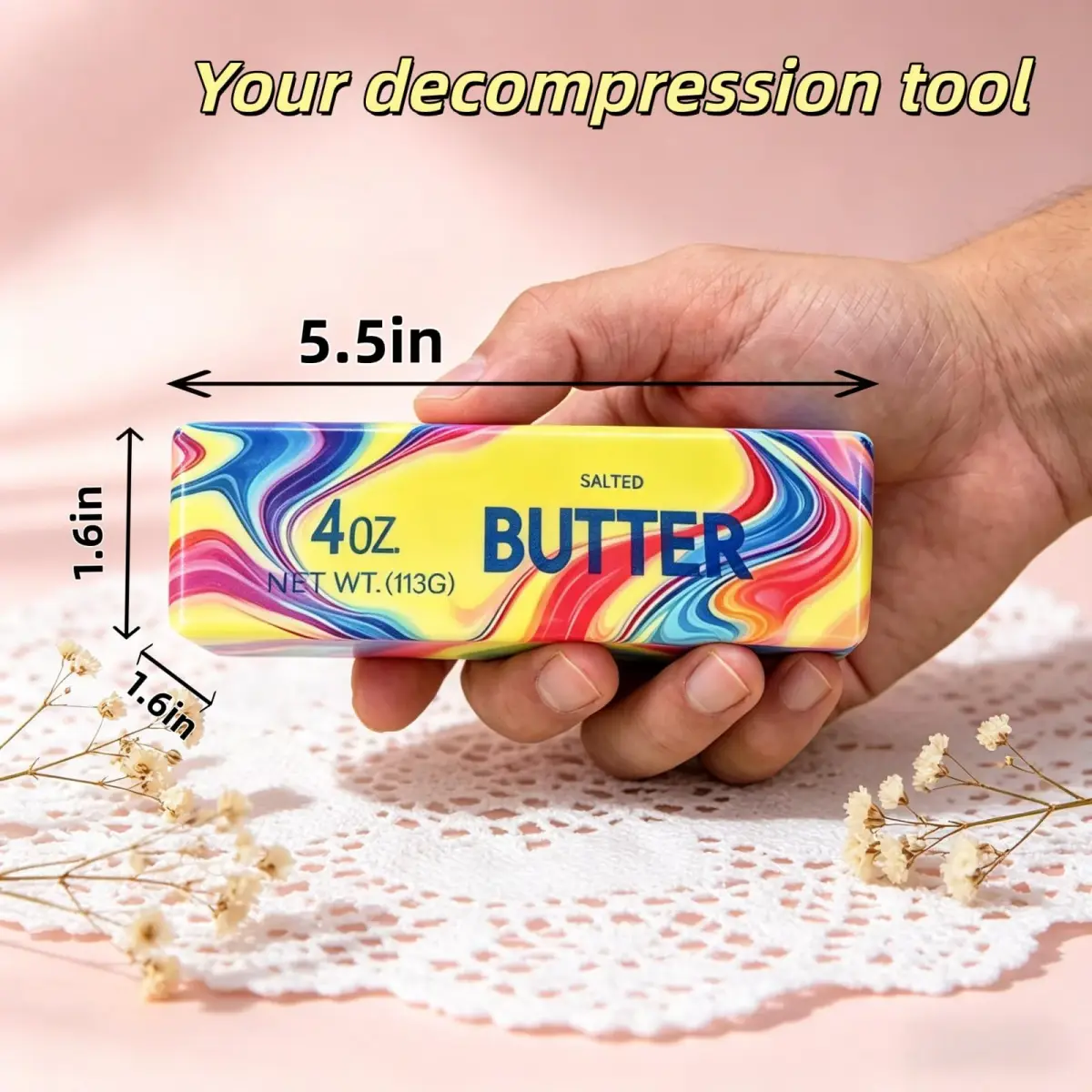 Generic Stick Squeeze Stress Balls 3 Pcs | Slow Rebound PU Foam Toy for Kids - view 5