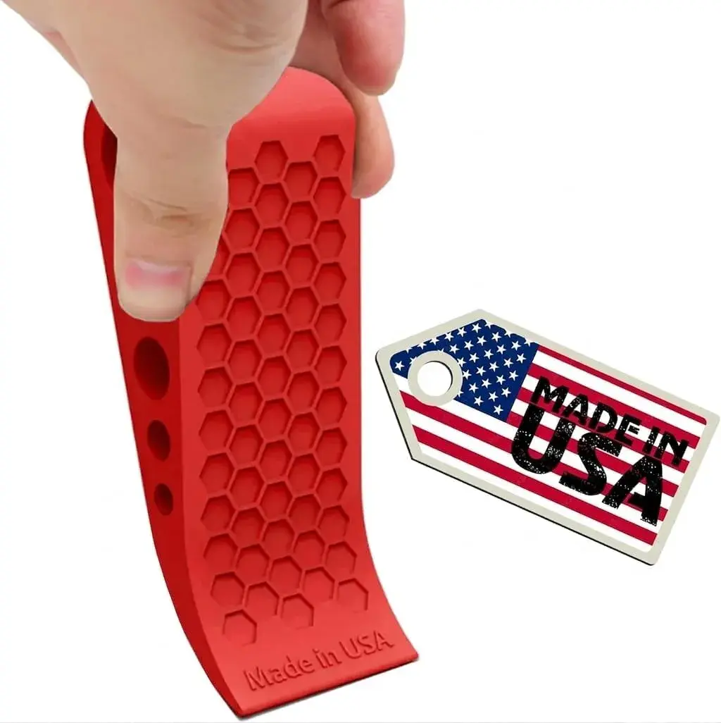 suspension dudes Red Door Stop Wedge 13.3cm (5.24in) | Heavy Duty Rubber for All Floors - view 2