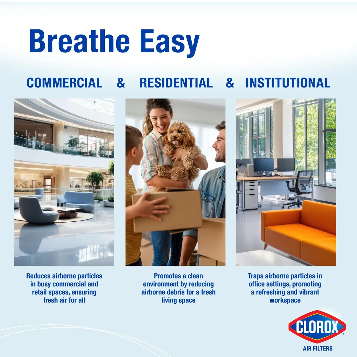 Clorox Air Filters 14x14x1 MERV 8 with Carbon | Pet & Odor Control, Made in USA - view 6