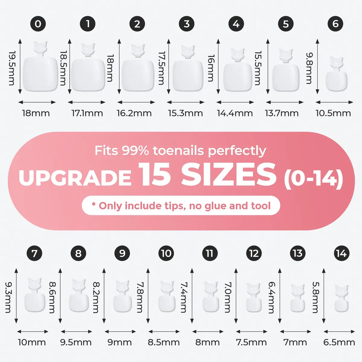 UNA GELLA Pure White Toenails Press On 180Pcs | Soft Gel Full Cover Short Square Nails for Women Home Salon Pedicure - view 7