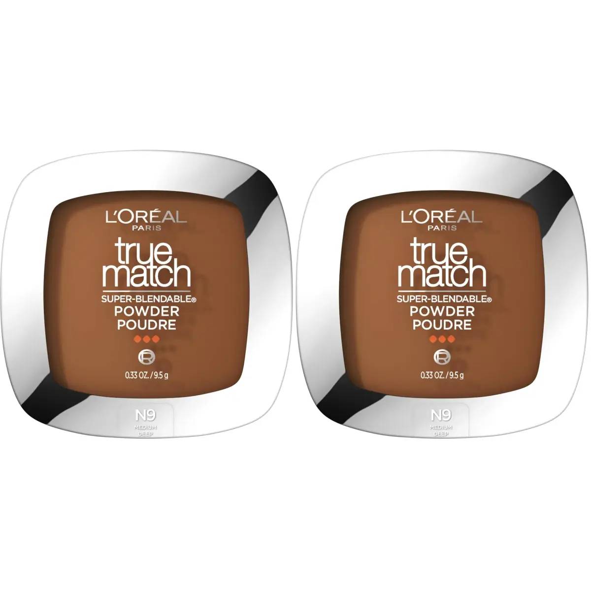 L'Oreal Paris True Match N9 Medium Deep Oil-Free Powder Foundation - Pack of 2 - main product image