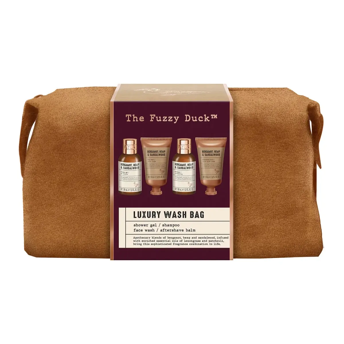 Baylis & Harding Fuzzy Duck Luxury Wash Bag Gift Set For Men | Bergamot, Hemp & Sandalwood Scent - view 2