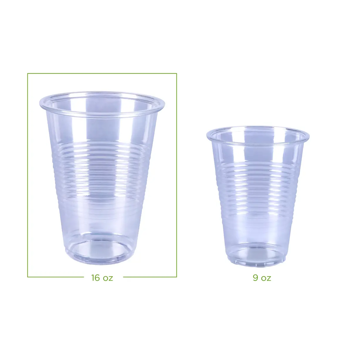 Amazon Basics Disposable Clear Plastic Cups for Cold Drinks, BPA-Free, Easy to Hold, 473ml (16oz) Pack of 100 | Value Pack for Everyday Use - view 3