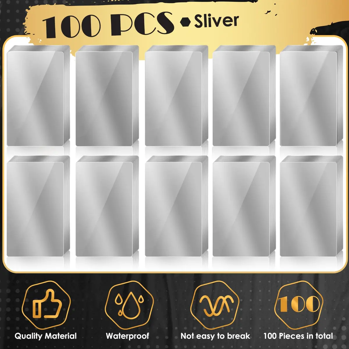 weparmeety Metal Business Cards 86 x 54 x 0.45mm | Aluminum Laser Engraving Blanks for Custom Designs - view 2