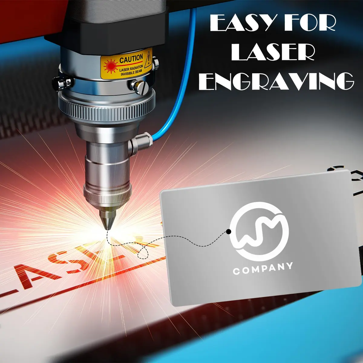 weparmeety Metal Business Cards 86 x 54 x 0.45mm | Aluminum Laser Engraving Blanks for Custom Designs - view 3