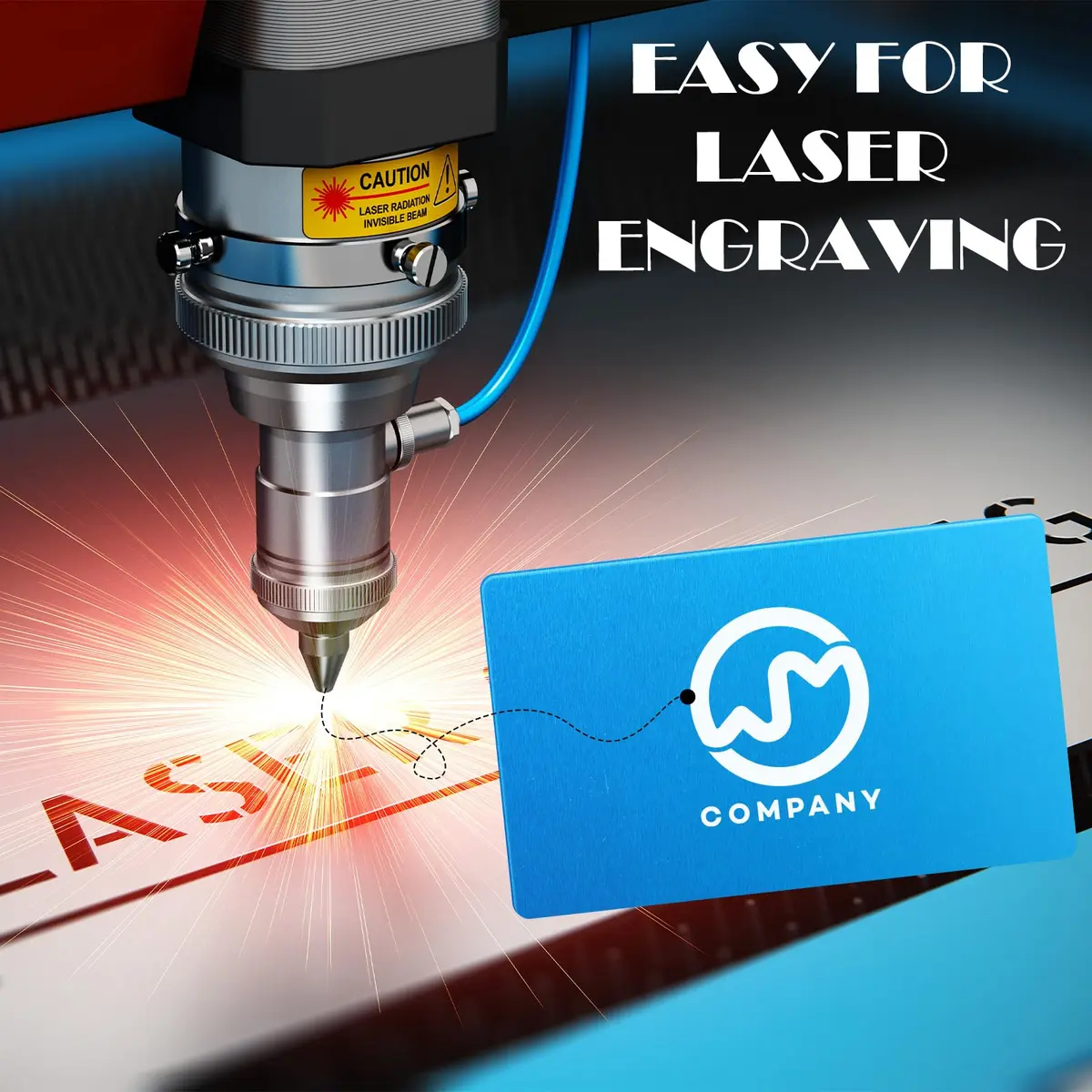 weparmeety 100Pcs Aluminum Business Cards 86 x 54mm | Laser Engraving Blanks for Crafting & Gifts - view 4
