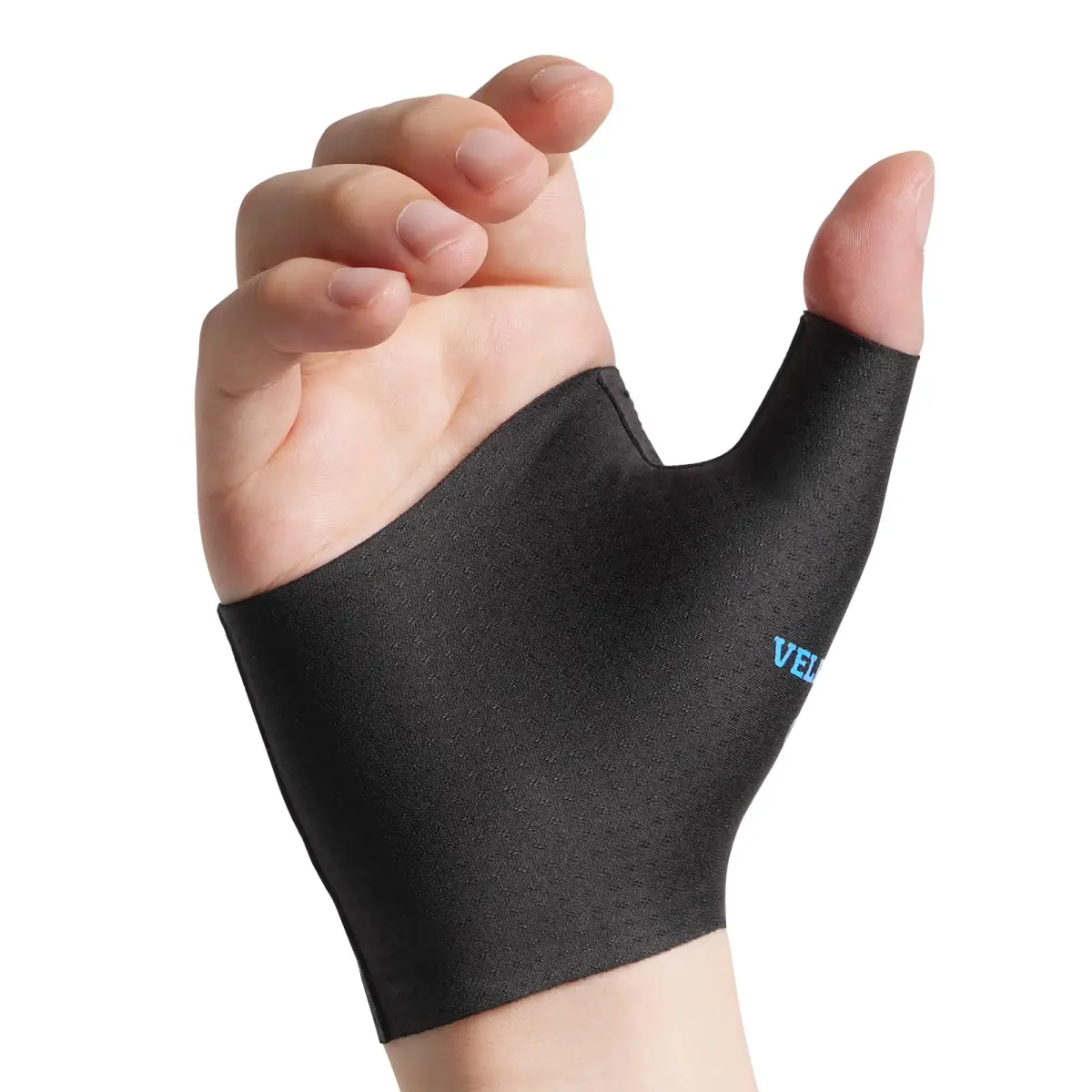 Velpeau Upgraded Short Version Black Small Elastic Thumb Wrist Support Brace (Pack of 2) - main product image