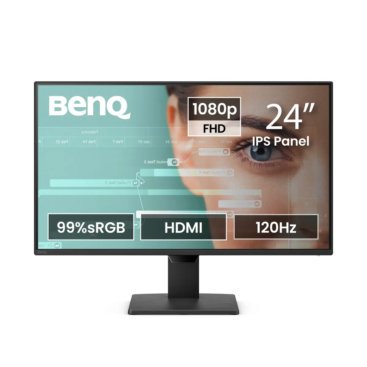 BenQ GW2490P 23.8" IPS Monitor 1080p 120Hz Eye-Care | Vibrant Visuals & Eye Comfort - main product image
