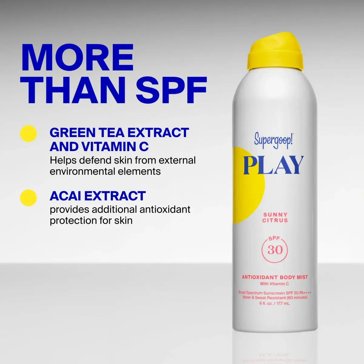 Supergoop! PLAY Antioxidant Body Mist SPF 50 with Vitamin C | Broad Spectrum Sunscreen Spray - view 7