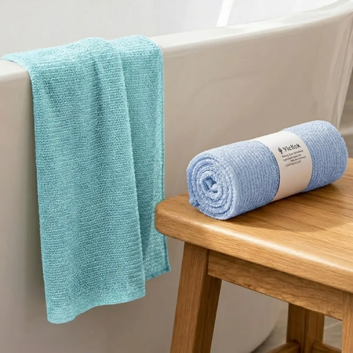 Yiclick Exfoliating Washcloth Towel 2 Pack | Effective Body Scrubber for Smooth Skin in Shower - view 6