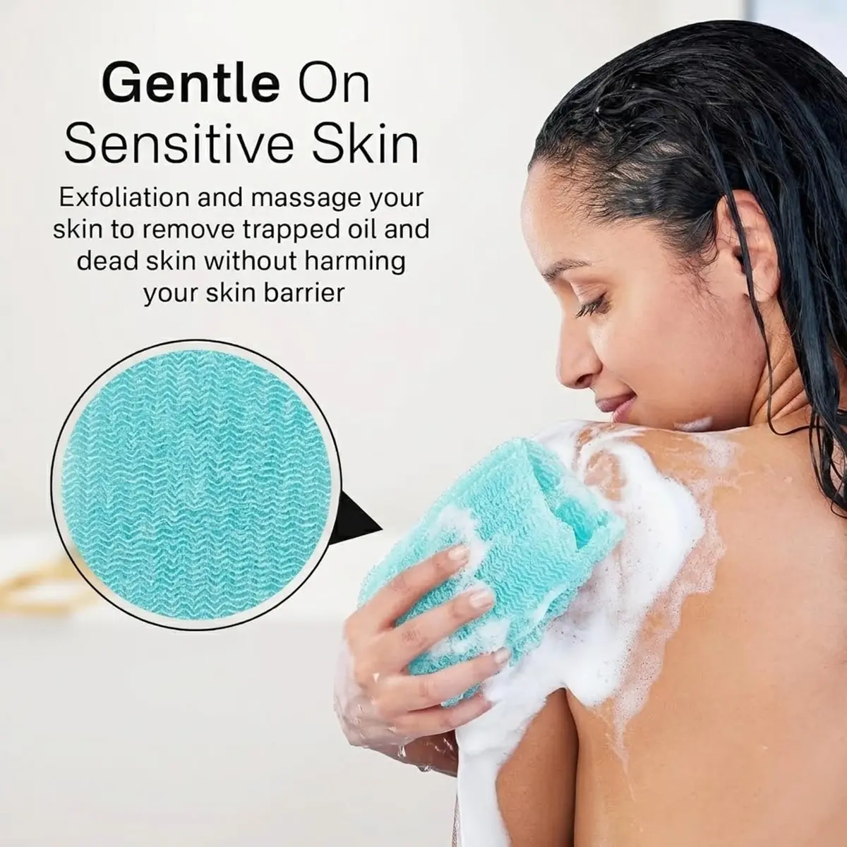 Yiclick Exfoliating Washcloth Towel 2 Pack | Effective Body Scrubber for Smooth Skin in Shower - view 3