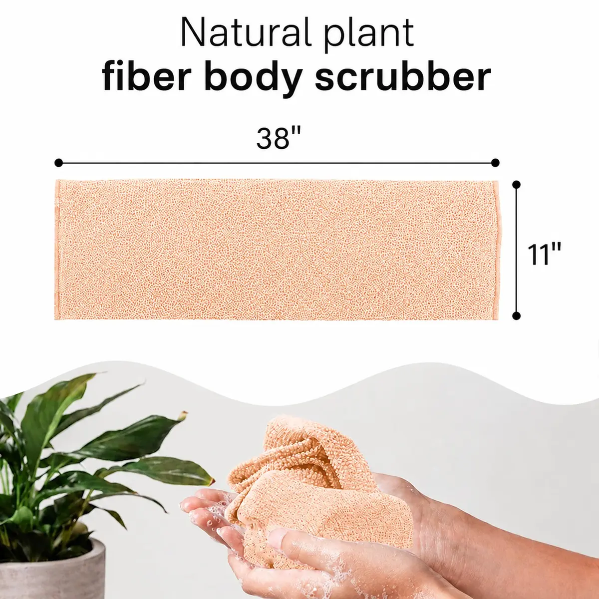 Yiclick Exfoliating Washcloth Towel 2-Pack (40-inch Length) | Korean Japanese Style Back Scrubber for Shower - view 5