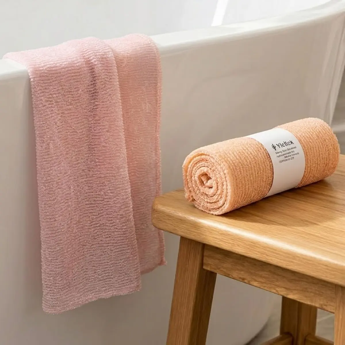 Yiclick Exfoliating Washcloth Towel 2-Pack (40-inch Length) | Korean Japanese Style Back Scrubber for Shower - view 6