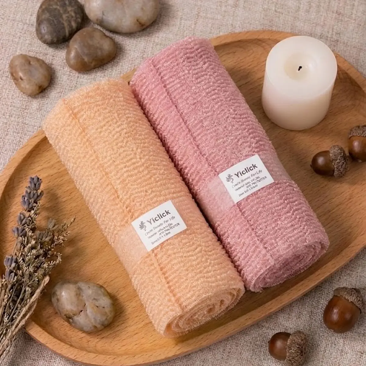 Yiclick Exfoliating Washcloth Towel 2-Pack (40-inch Length) | Korean Japanese Style Back Scrubber for Shower - view 9