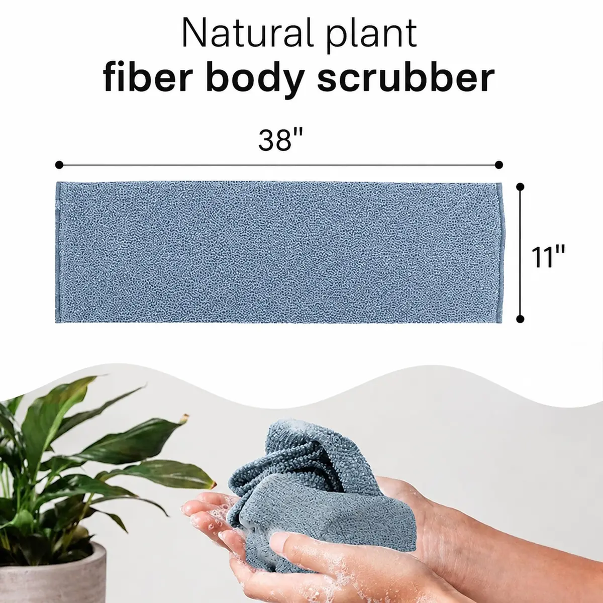 Yiclick 2PCS Exfoliating Washcloth Towel | Loofah Sponge Body Scrubber for Shower & Bath (1 Count, Pack of 2) - view 5