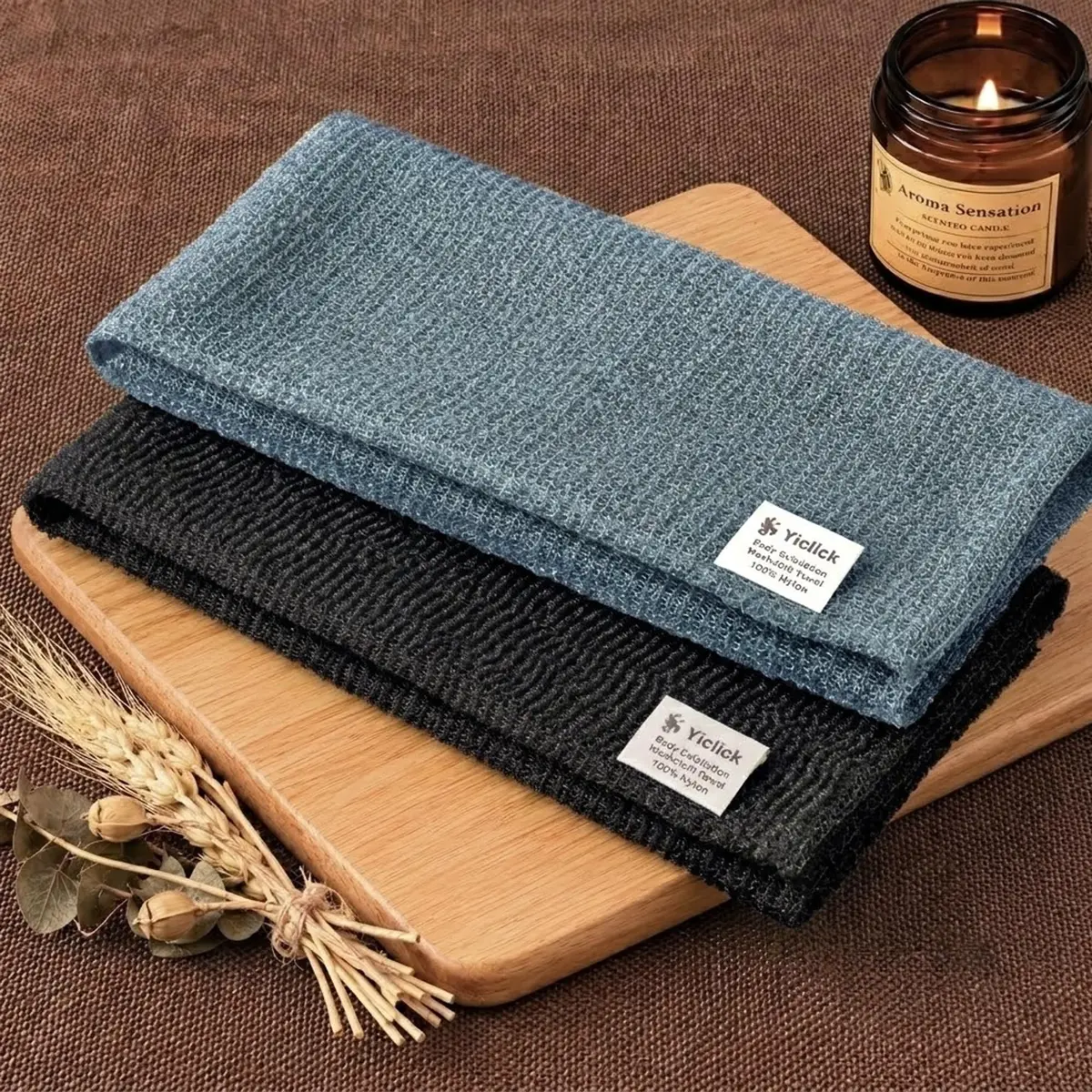 Yiclick 2PCS Exfoliating Washcloth Towel | Loofah Sponge Body Scrubber for Shower & Bath (1 Count, Pack of 2) - view 8
