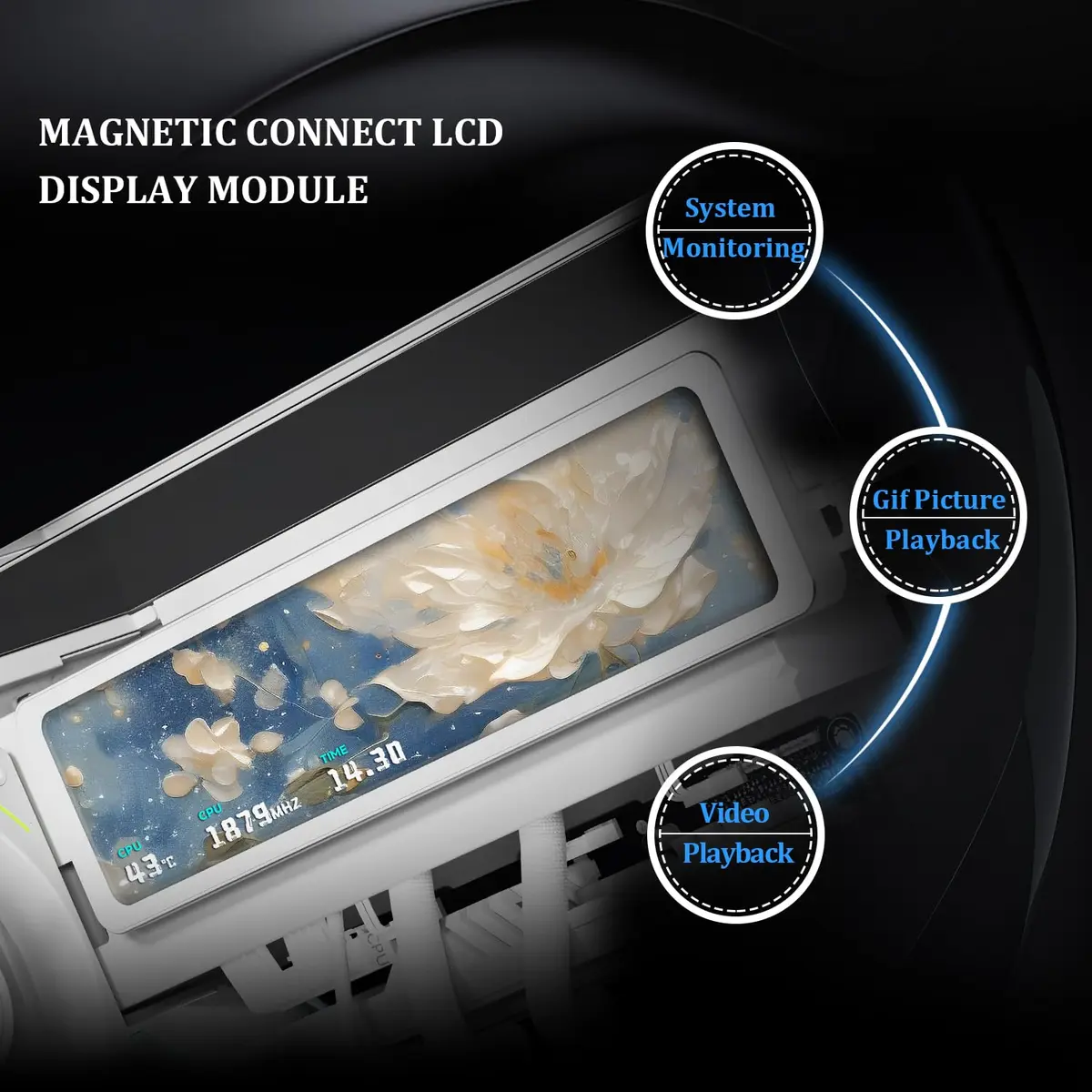 Thermalright Trofeo Vision 11.3 LCD White | 11.3-inch Full-Color LCD Display with CPU/GPU Monitoring - view 3