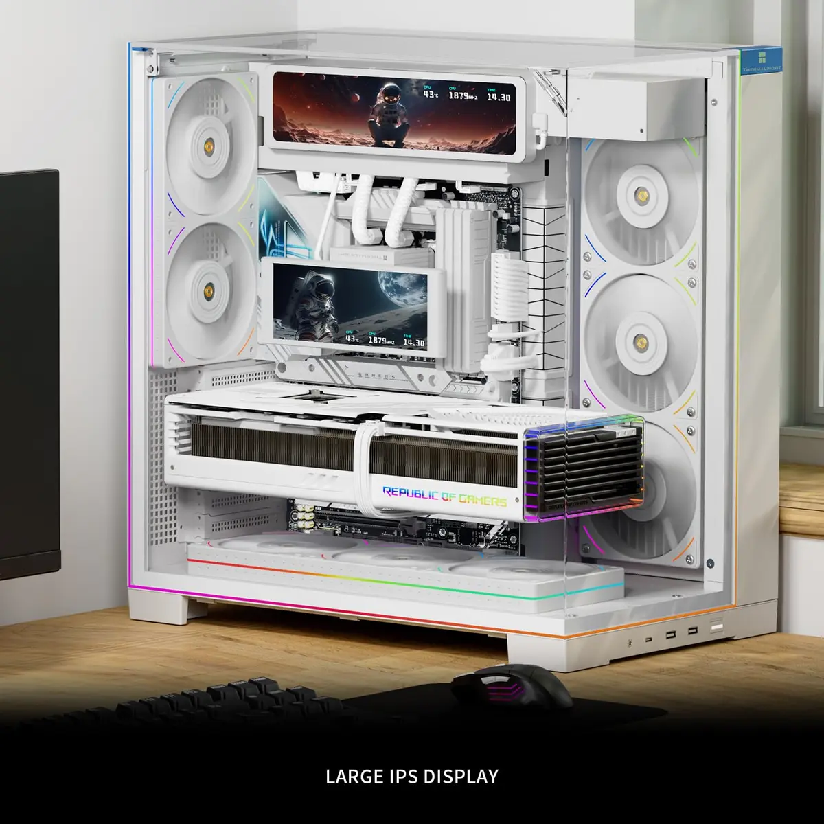 Thermalright Trofeo Vision 11.3 LCD White | 11.3-inch Full-Color LCD Display with CPU/GPU Monitoring - view 4