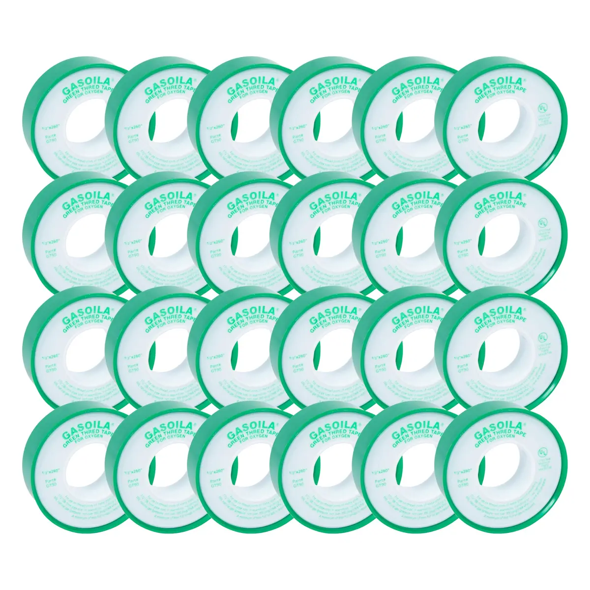 Gasoila Green PTFE Thread Seal Tape 1/2 Inch x 260 Inch | Leak-Proof, High-Density, Non-Toxic (70-120 chars) - main product image