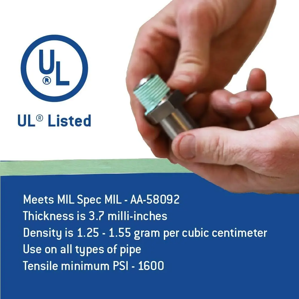 Gasoila Green PTFE Thread Seal Tape 1/2 Inch x 260 Inch | Leak-Proof, High-Density, Non-Toxic (70-120 chars) - view 6