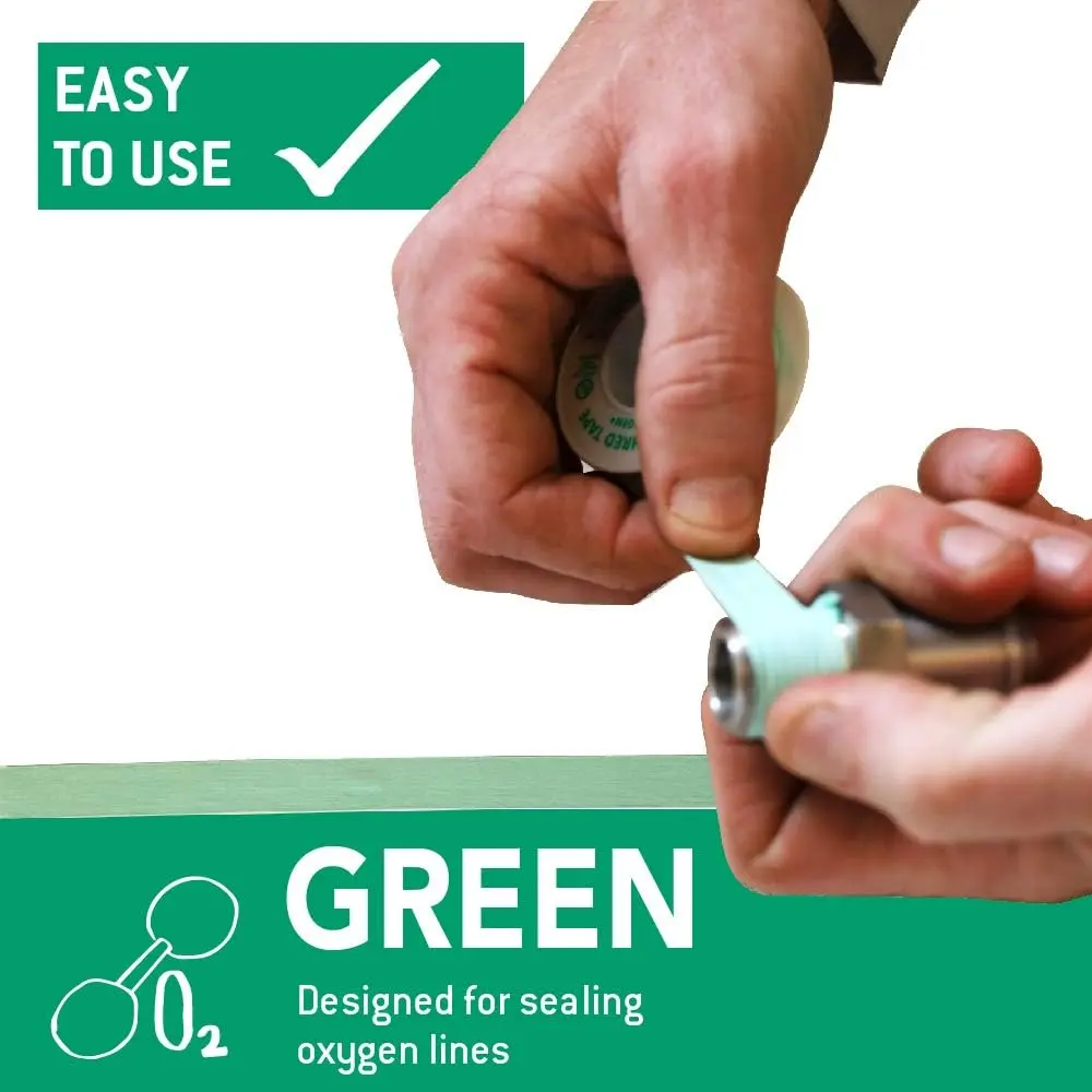 Gasoila Green PTFE Thread Seal Tape 1/2 Inch x 260 Inch | Leak-Proof, High-Density, Non-Toxic (70-120 chars) - view 2