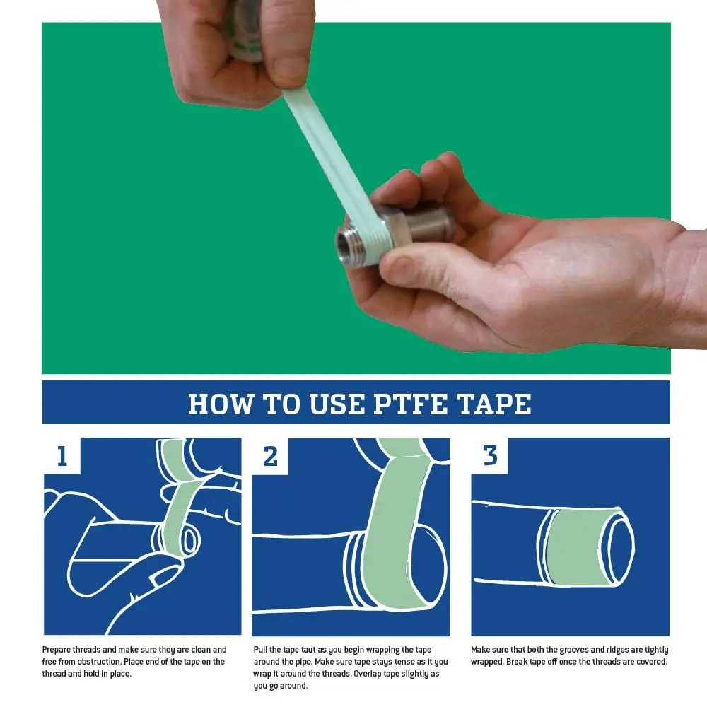 Gasoila Green PTFE Thread Seal Tape 1/2 Inch x 260 Inch | Leak-Proof, High-Density, Non-Toxic (70-120 chars) - view 4