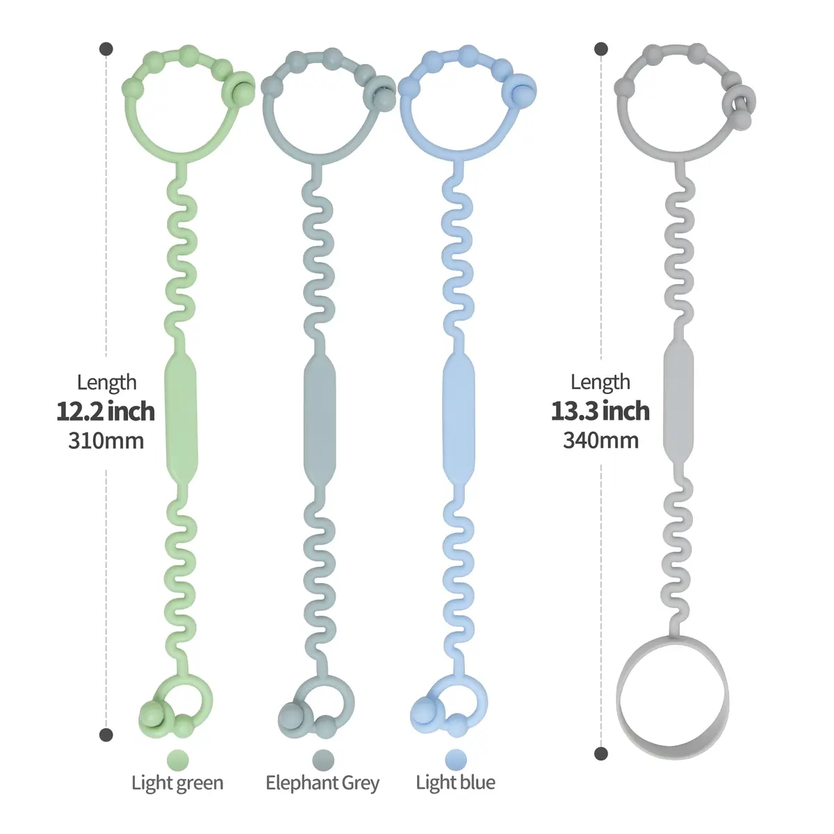 LJOWJVA Baby Pacifier & Toy Straps 4pcs | BPA-Free Silicone, Adjustable & Easy to Clean - view 2