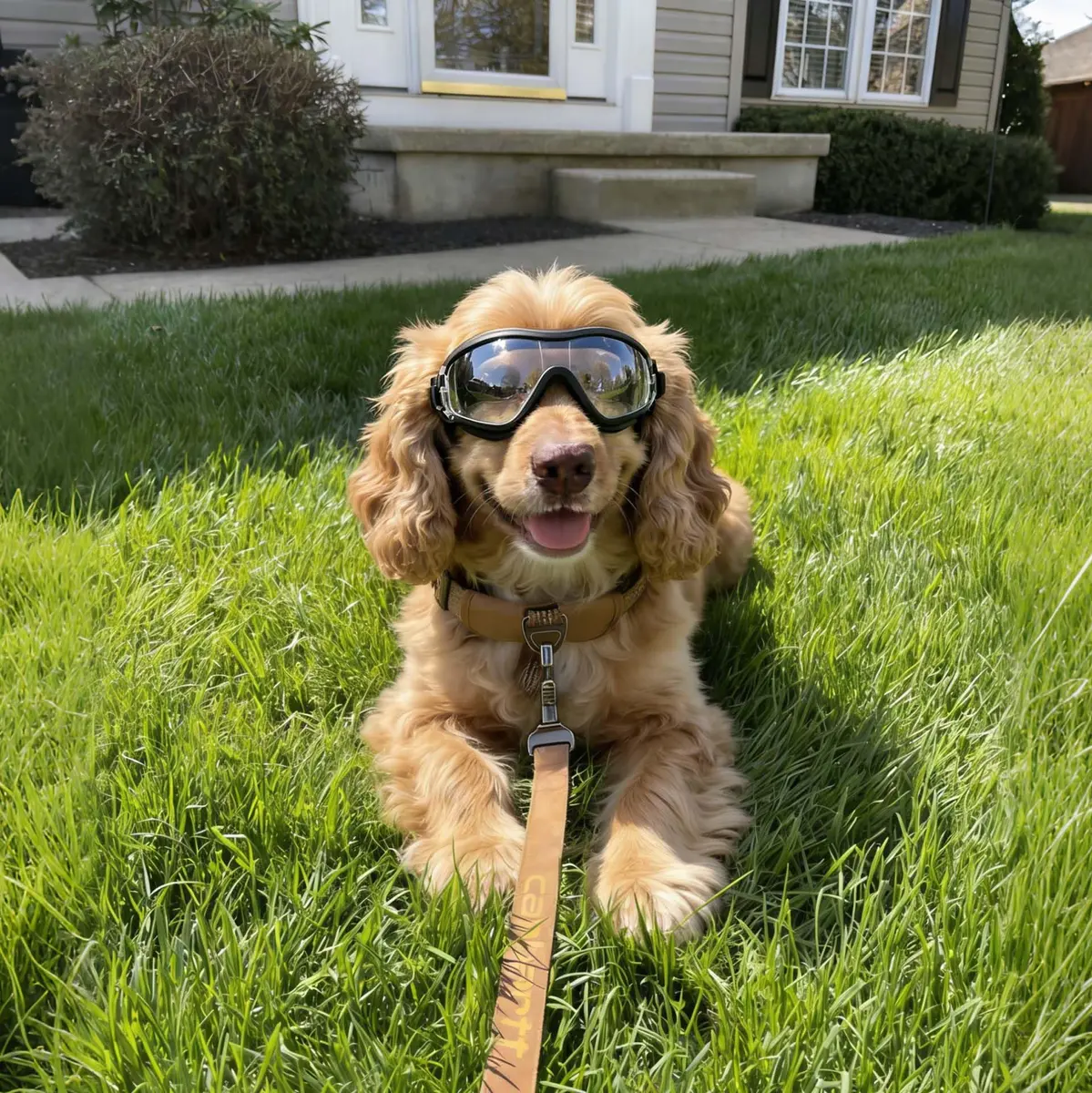 NAMSAN Clear Dog Goggles Small to Medium Breed, Windproof Sunglasses for Dogs Medium Breeds, Puppy Glasses with Elastic Straps, Adjustable, Transparent (1 Unit) - view 7