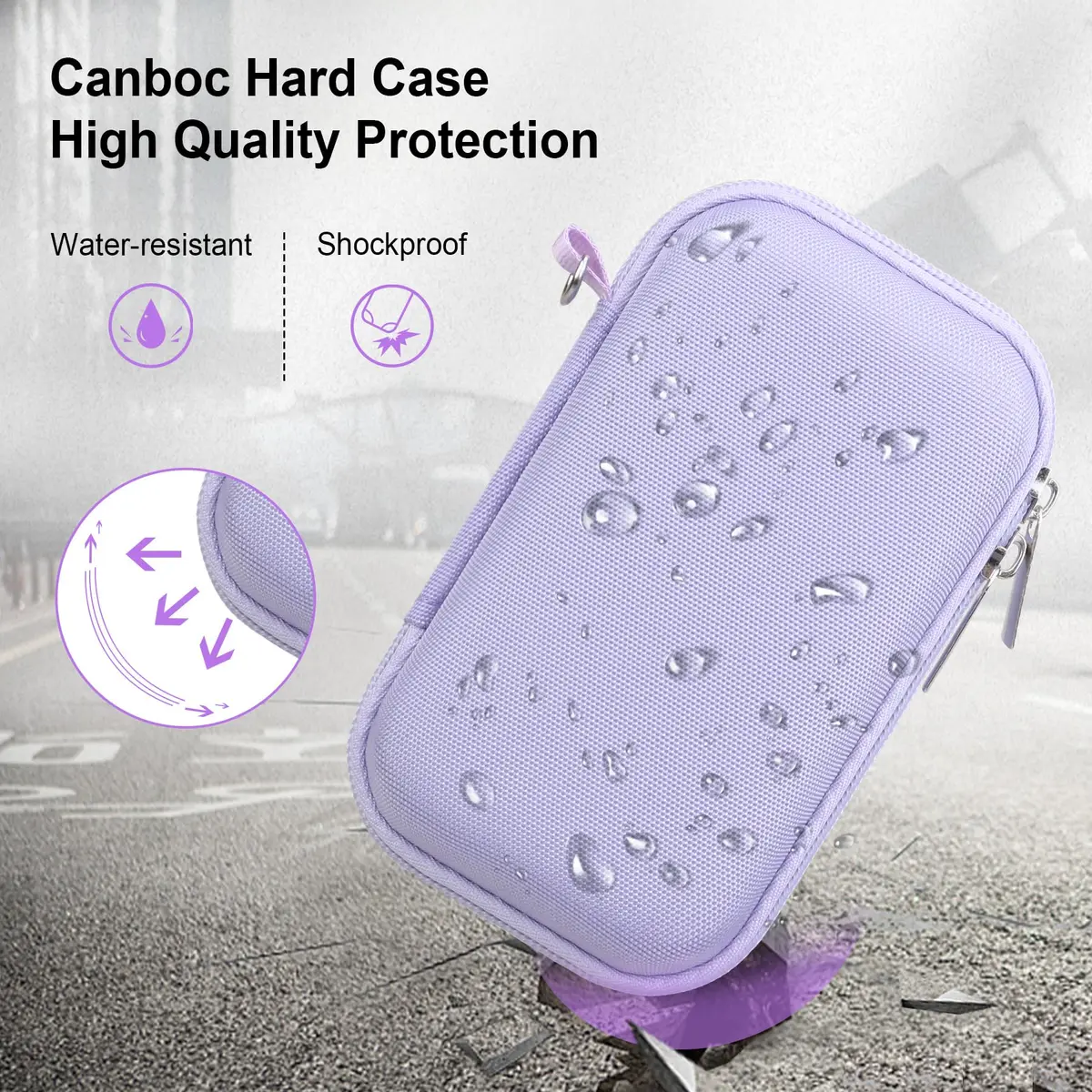 Canboc Purple Case for Canon PowerShot G7X Mark III/ Mark II Digital Camera | Fits Cameras Under 5.1x2.9x2.26 Inch - view 4