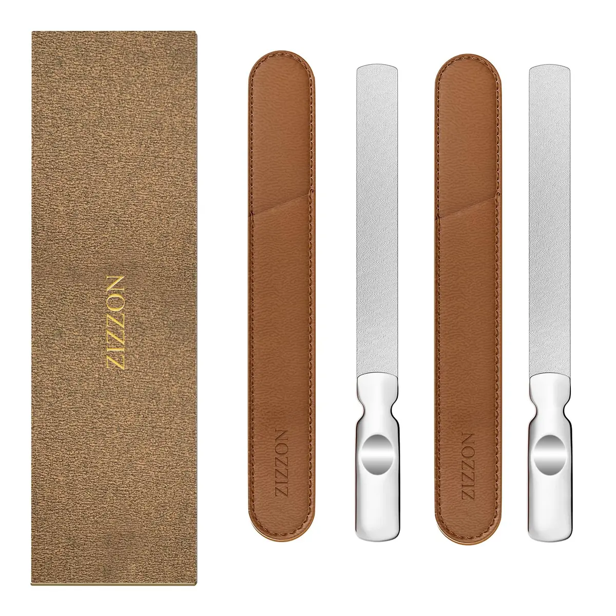 ZIZZON Stainless Steel Nail Files Double Sided 5.7 Inch | Heavy Duty Reusable Manicure Tools - view 9