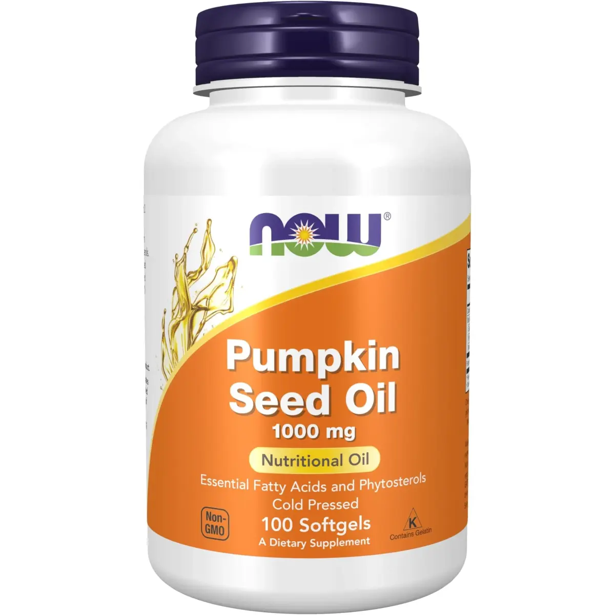 NOW Foods Pumpkin Seed Oil 1000 mg Softgels | 1200 Count (Pack of 12) | Cold Pressed, Non-GMO, Gluten-Free - main product image
